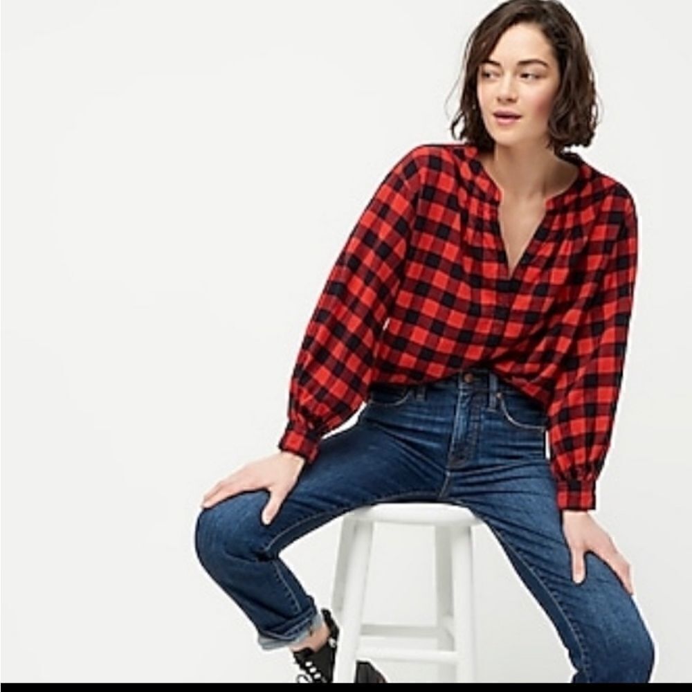 NWT J CREW Checked Flannel Shirt